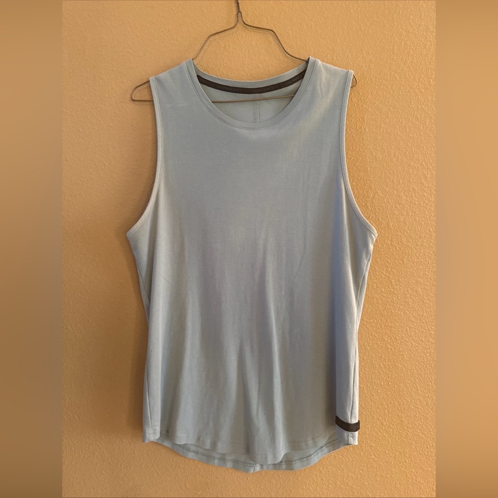 Alphalete Tank Top Men Muscle Gym Workout Light Blue M Shirt